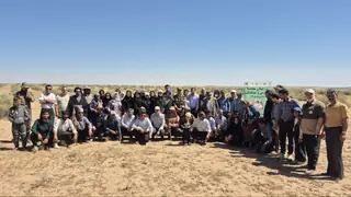 برگزاری مراسم روز جهانی مقابله با بیابان‌زایی در فتح‌آباد بویین‌زهرا