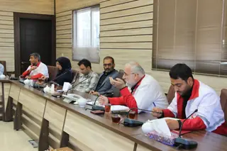 برگزاری جلسه هماهنگی پوشش امدادی مراسم تشییع رهبر شهید انقلاب در هلال‌احمر قزوین