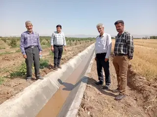 تحویل موقت کانال انتقال آب مزرعه جهان‌آباد البرز؛ گامی مؤثر در کاهش هدررفت آب کشاورزی