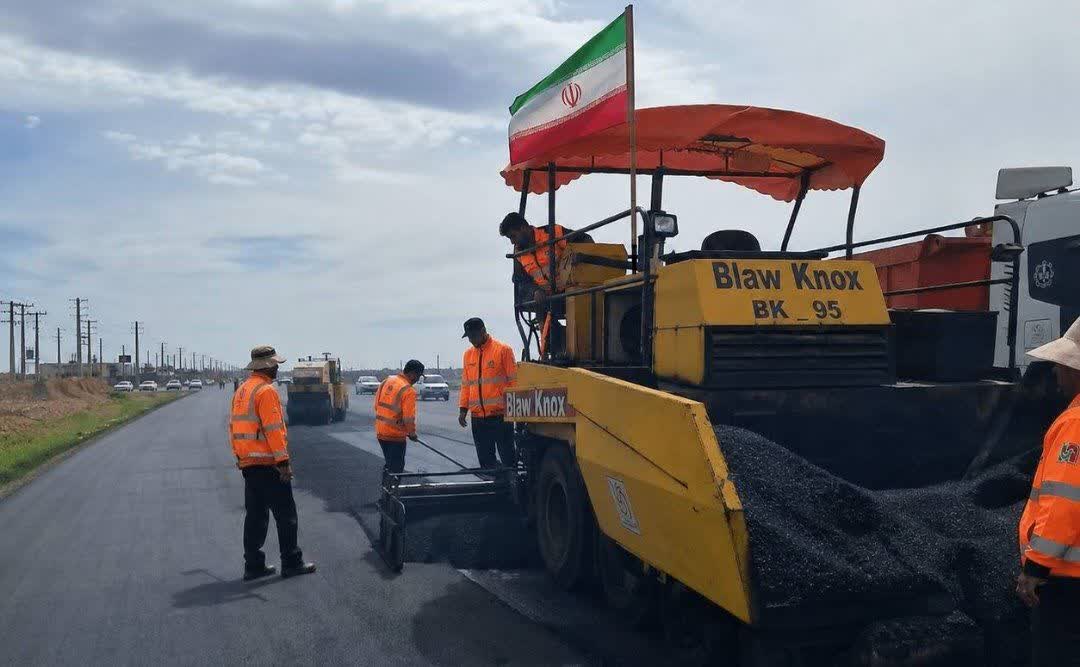 پیشرفت ۴۰ درصدی آسفالت محور دانسفهان–ضیاآباد
