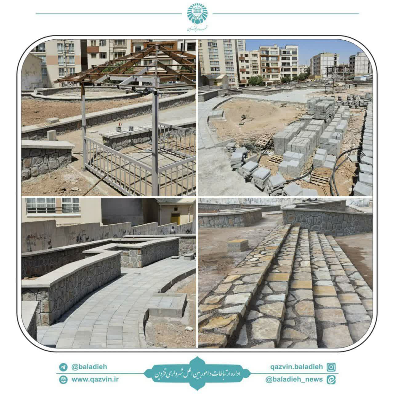 پیشرفت ۷۸ درصدی بوستان پیروزی قزوین