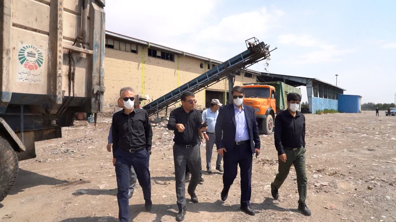 بازدید مسئولان قزوین از مجتمع پردازش و دفع پسماند پاکسار