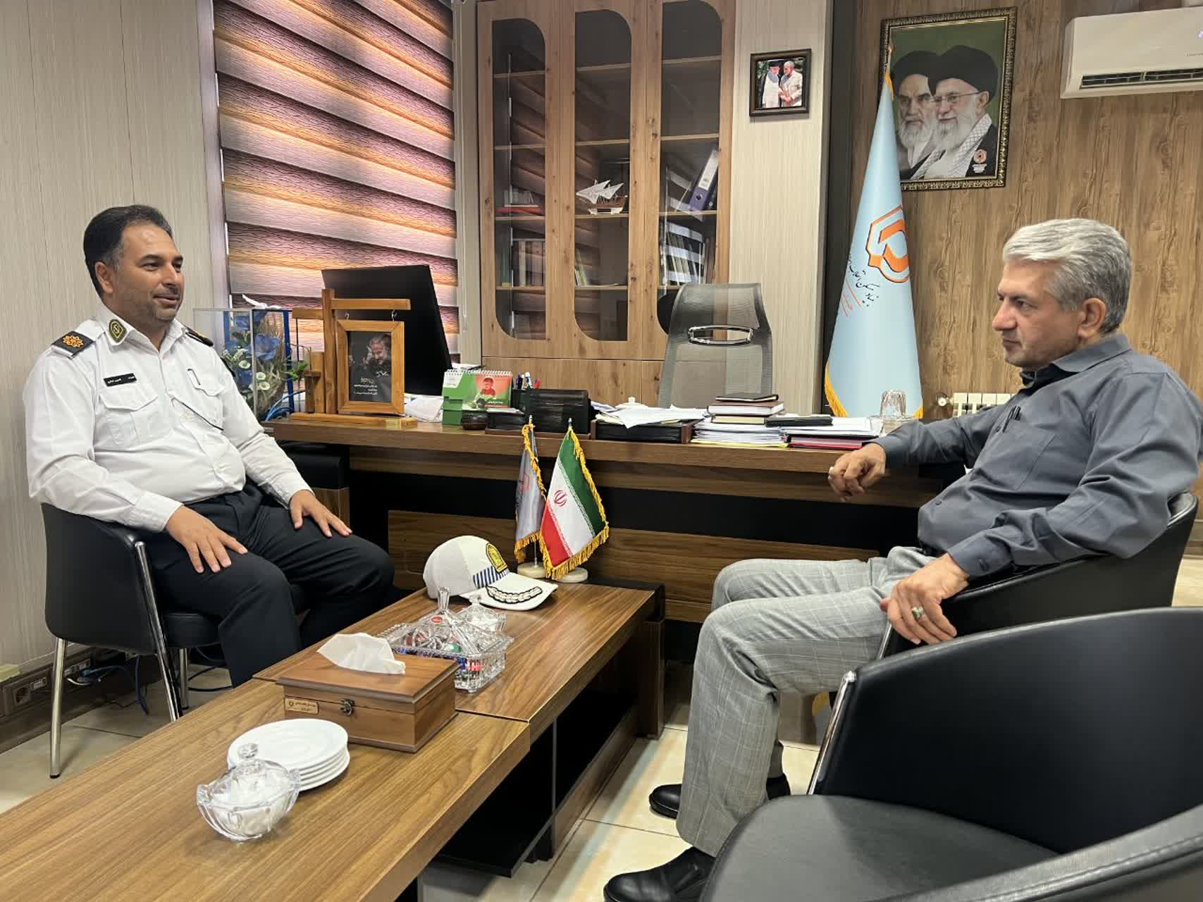 دیدار رئیس پلیس راه روستایی با مدیرکل بنیاد مسکن قزوین