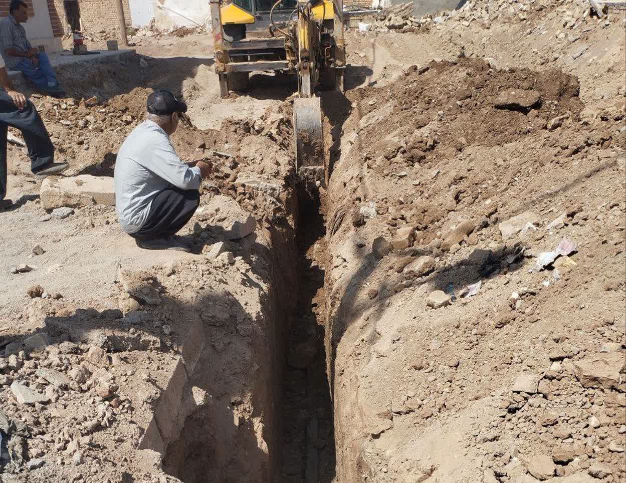 بازسازی شبکه آب روستای تتنک