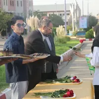استقبال هیأت رئیسه دانشگاه آزاد قزوین از دانشجویان