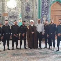 حضور سربازان اردوگاه کاردرمانی قزوین در نماز جمعه بوئین‌زهرا
